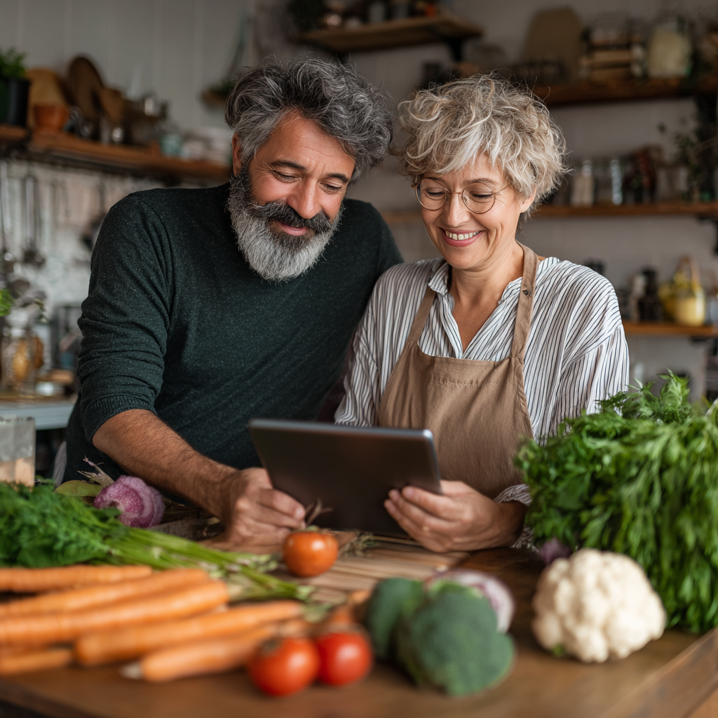 51 years old adult consulting with nutrition specialist about personalized meal planning